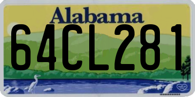 AL license plate 64CL281