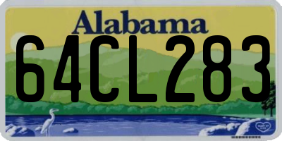 AL license plate 64CL283
