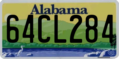 AL license plate 64CL284