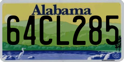 AL license plate 64CL285