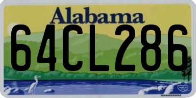 AL license plate 64CL286