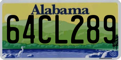 AL license plate 64CL289