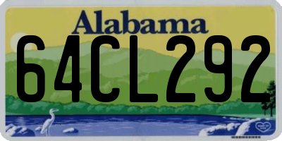 AL license plate 64CL292