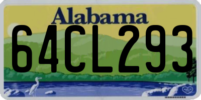 AL license plate 64CL293