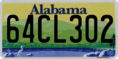 AL license plate 64CL302