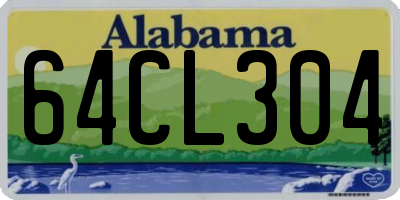 AL license plate 64CL304