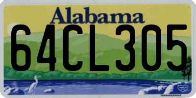 AL license plate 64CL305