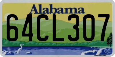 AL license plate 64CL307