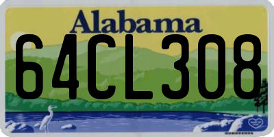 AL license plate 64CL308