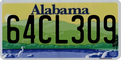 AL license plate 64CL309