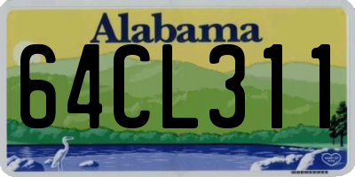 AL license plate 64CL311