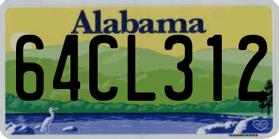 AL license plate 64CL312