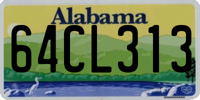 AL license plate 64CL313