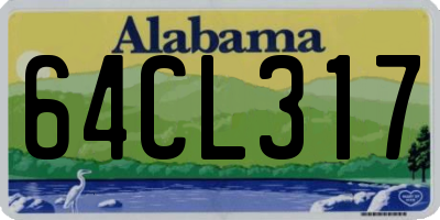 AL license plate 64CL317