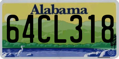 AL license plate 64CL318