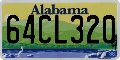 AL license plate 64CL320