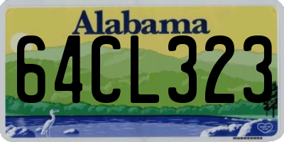AL license plate 64CL323