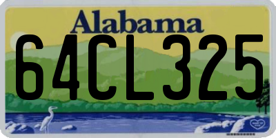 AL license plate 64CL325