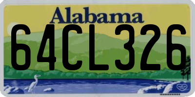 AL license plate 64CL326