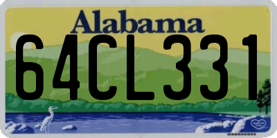 AL license plate 64CL331