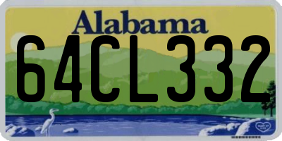 AL license plate 64CL332