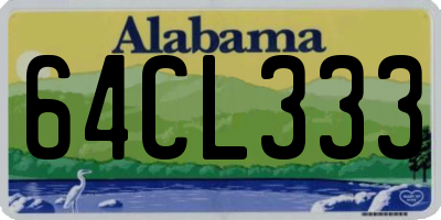 AL license plate 64CL333