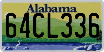 AL license plate 64CL336