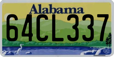 AL license plate 64CL337