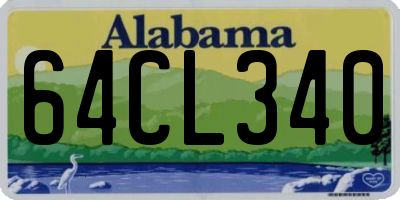 AL license plate 64CL340