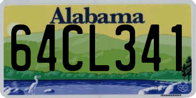AL license plate 64CL341