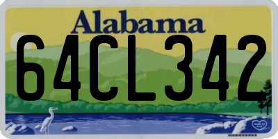 AL license plate 64CL342