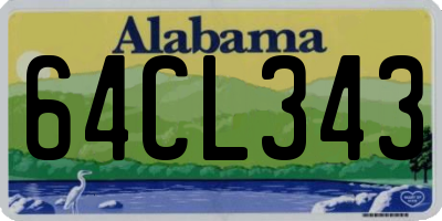 AL license plate 64CL343