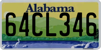 AL license plate 64CL346