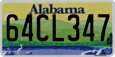 AL license plate 64CL347