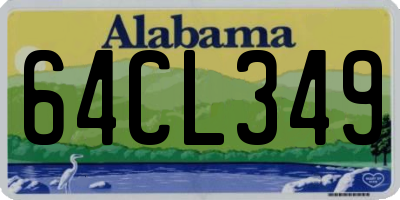 AL license plate 64CL349