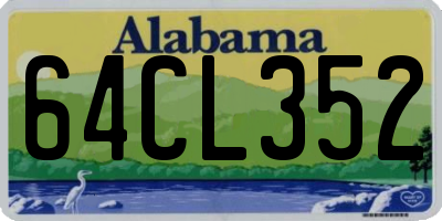 AL license plate 64CL352