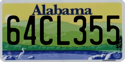 AL license plate 64CL355