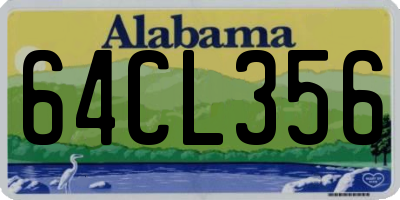 AL license plate 64CL356