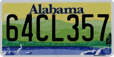 AL license plate 64CL357