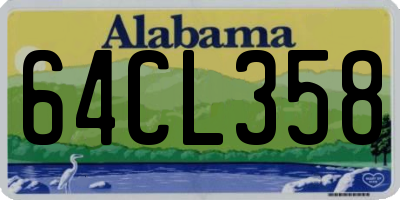 AL license plate 64CL358