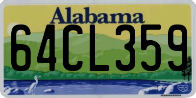 AL license plate 64CL359