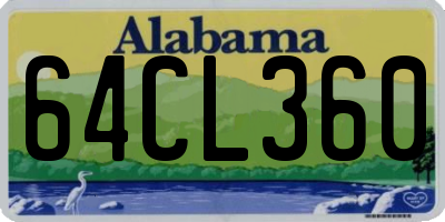 AL license plate 64CL360