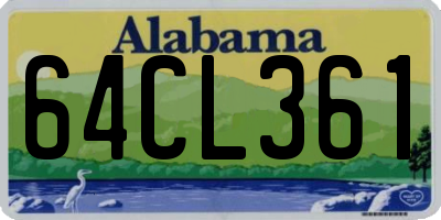 AL license plate 64CL361