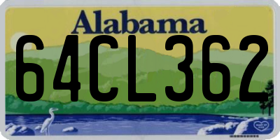 AL license plate 64CL362