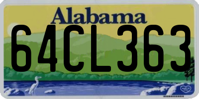 AL license plate 64CL363
