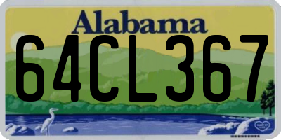 AL license plate 64CL367