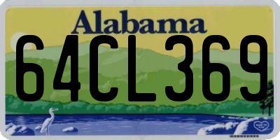AL license plate 64CL369