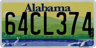 AL license plate 64CL374