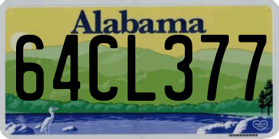 AL license plate 64CL377