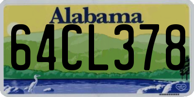AL license plate 64CL378